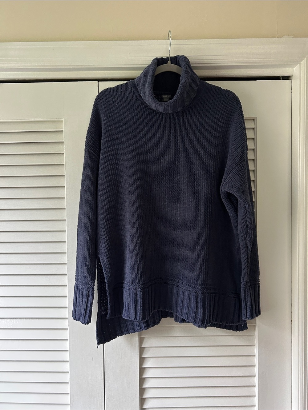 aerie Navy Blue Chunky Turtleneck Sweater